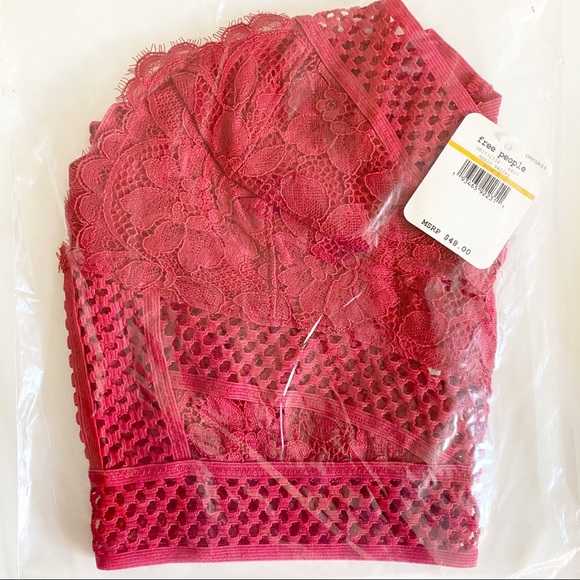 Free People Sitting Pretty Brami Red S NWT - Picture 3 of 10